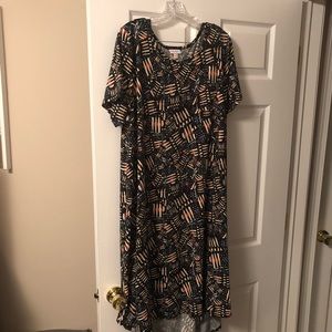 LulaRoe Carly high low patriotic flag dress 3x